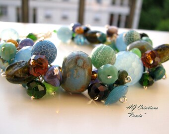 This BRACELET pearls & Ribbon "PAWIA"