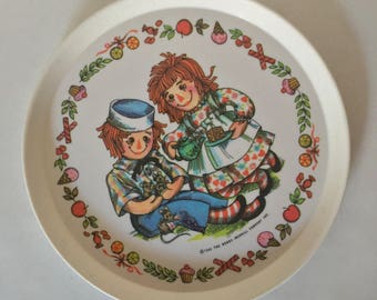 RAGGEDY ANN & ANDY Vintage 1960s Plate