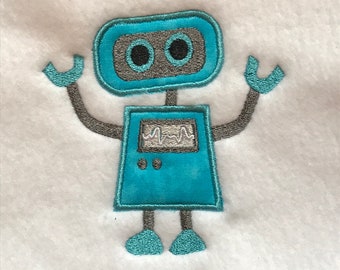 Happy Robot Applique Applique DOWNLOAD DIGITAL Design 4x4