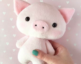 plush pig toy - Stuffed pig - Piggy toy - Piglet toy - pig softie - Kawaii pig - pig plushie - gift for kids