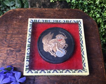 Chinese Pixian Lao Hu Calligraphy Ink Stick Foo Dog Design