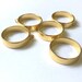5 pcs Gold Plated 29mm Medium Round Metal Open Back Bezel Pedant UV Resin
