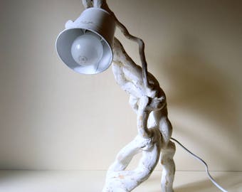 Unique Driftwood with metal shade - lamp