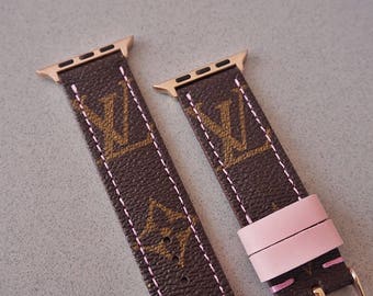 louis vuitton apple watch band etsy