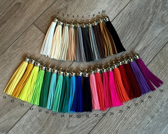 30 piece wholesale suede tassels, large Tassels, suede tassels, 85 mm fringe tassels, tassel charms, DIY jewelry tassels, large tassels