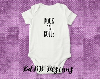 Rock And Roll Onesie Etsy