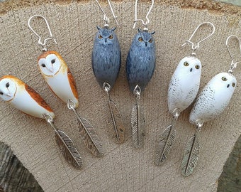Earrings, OWL and OWL Totem (made to order)