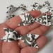 Set of 6 Black and White Damask Paper Bows-Bow Die Cuts-Gift Bows