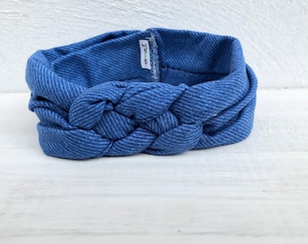 Blue Baby Headband, Jeans Baby Headband, Knot Headband, Baby Knot Headband, Newborn Headband, Infant Headband, Handmade Headband