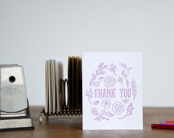Thank You Floral Greeting Card