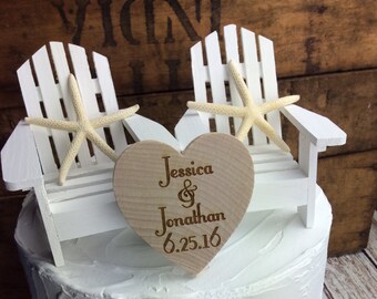 Beach Wedding Cake, Beach Cake Topper, Beach Themed Wedding Cake