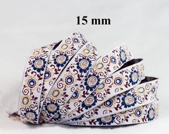 to order! 10 m couture lace embroidered jacquard * 15 mm wide