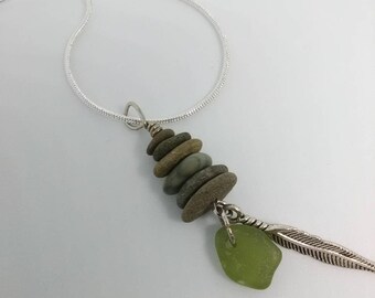 Cairn necklace, stacked necklace, stone pendant, rock necklace, stone jewerly, rock jewelry, eco friendly, cairn stone necklace stacked rock