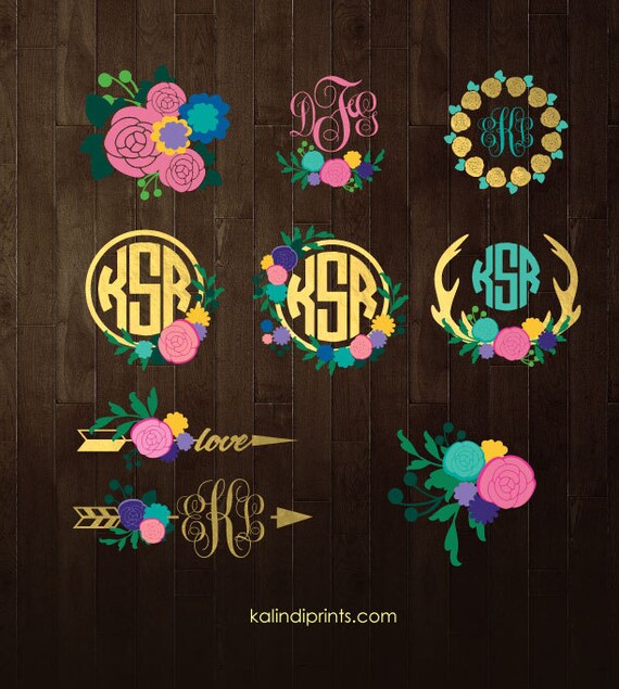 Download Flowers frames SVG Flowers vector graphic Flowers monogram