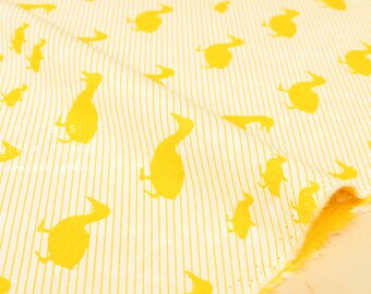Japanese Fabric Kokka Toy Fabrics - duck - yellow - fat quarter