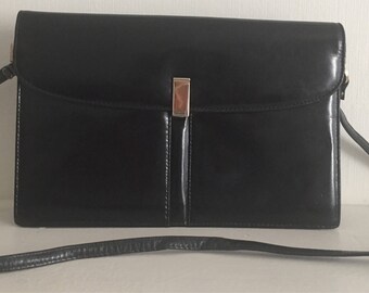 Jay Herbert Black Leather Shoulder Bag