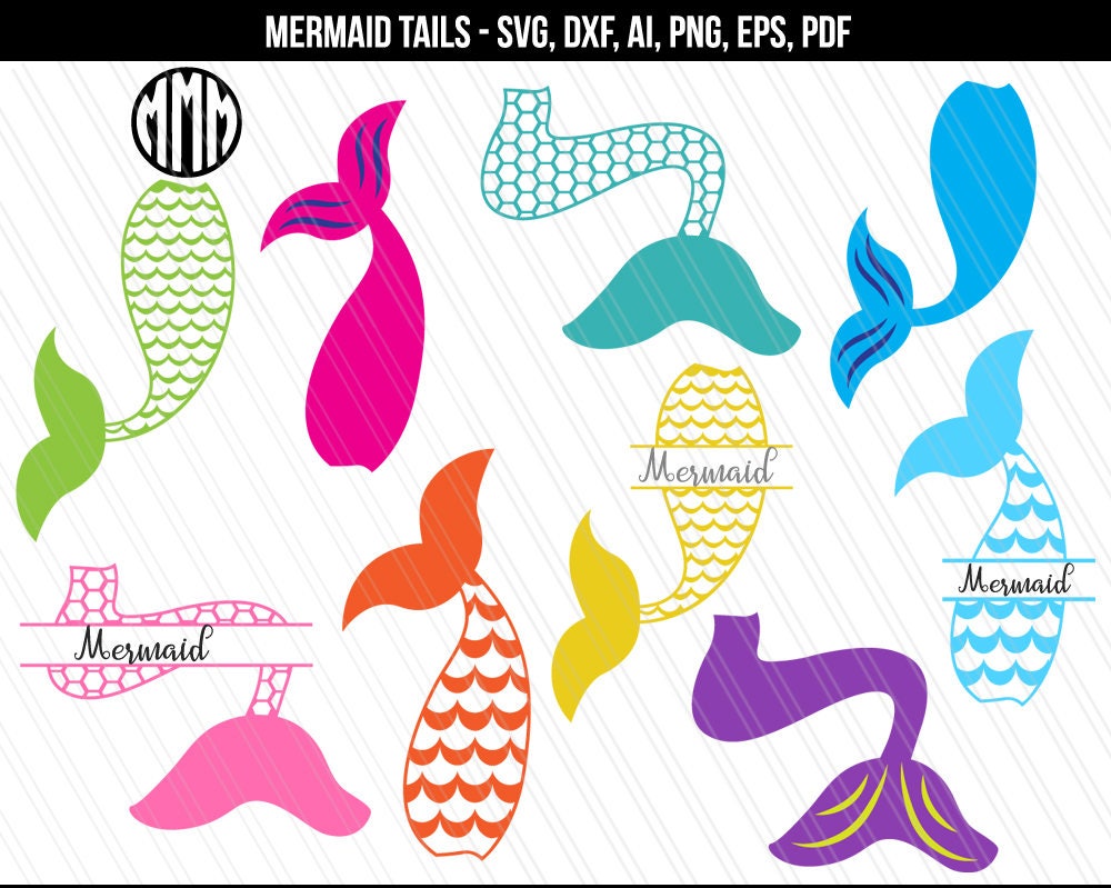 Mermaid tail svg Mermaid svg dxf Mermaif tail cliparts