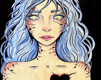 Black Heart // original acrylic on canvas