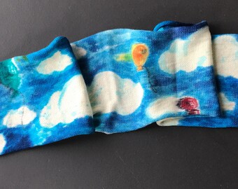 Hand dyed super wash Merino and nylon sock blank 'Dutch sky'