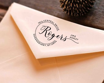 Personalized Self Inking Return Address Stamp - self inking address stamp - Custom Rubber Stamp