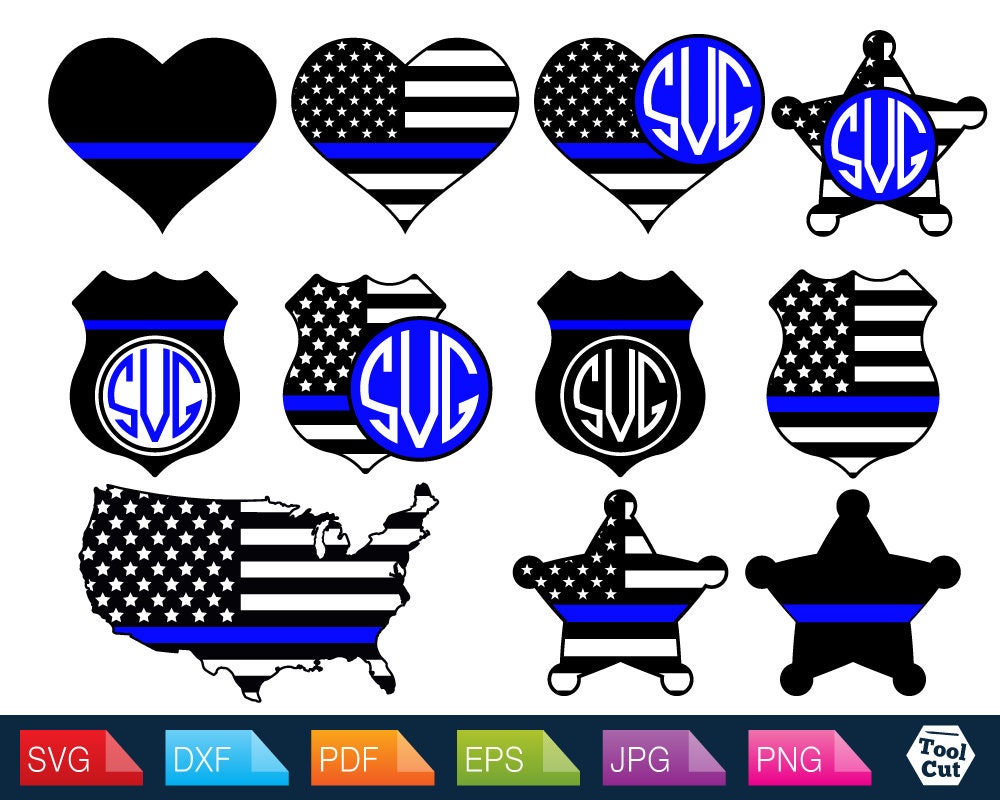 Download Policeman Svg USA Police Svg America Flag Monogram Frame ...