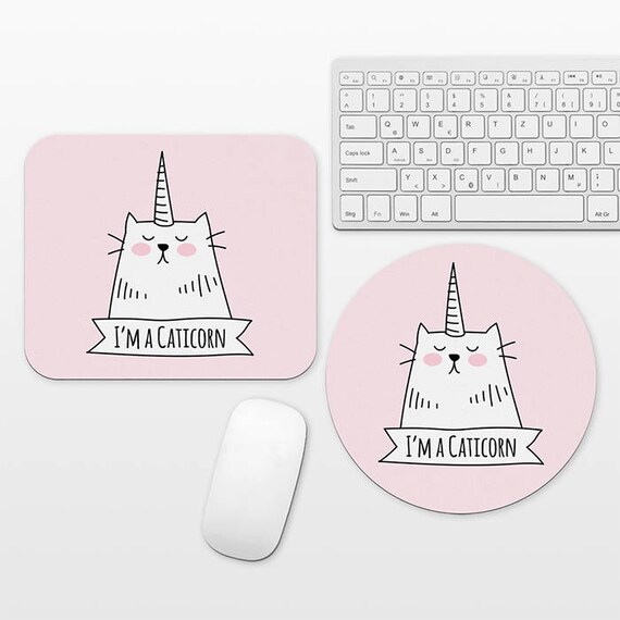 Funny Mouse Pad Caticorn Cat Mouse Pad Unicorn Mouse Pad Funny Mousepad Pink Mouse Pad Cat Mousepad Cute Mousepad Pink Desk Decor Dorm Decor