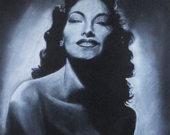 Eva Gardner - Original Drawing 16 x 20 - Movie Star