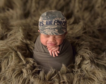 AIR FORCE ABU Baby Military Cap, Air Force Baby, Military Hat, newborn Air Force cap