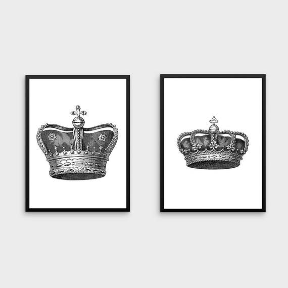 King and Queen  Wall  Decor  King and Queen  Crown  Couples