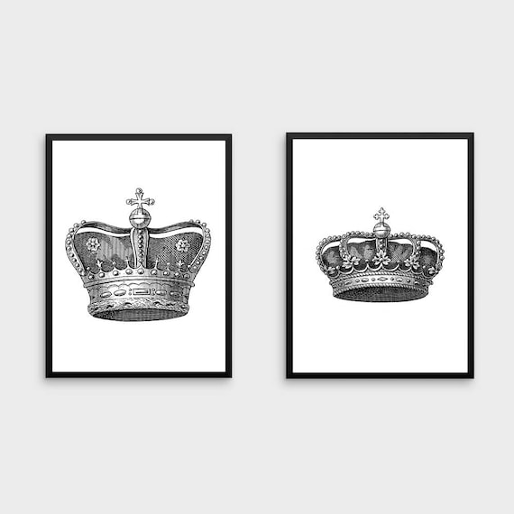 King and Queen  Wall  Decor  King and Queen  Crown  Couples