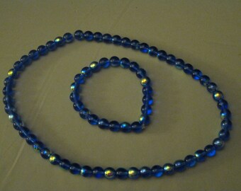BLUE IRIDESCENT JEWELRY Set