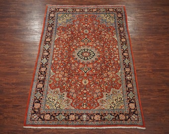7X10 Persian Dorukhsh with Abrash Hand-Knotted Wool Area Rug Oriental Carpet (6.9 x 10.5)