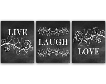Home Decor Wall Art Live Laugh Love Chalkboard CANVAS Bathroom Home Decor Wall Art Live Laugh Love Chalkboard CANVAS Bathroom