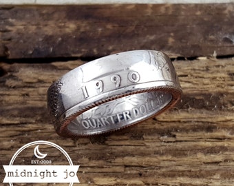 1990 Coin Ring - 1990 Quarter Ring - Double Sided Coin Ring - 1990 Ring - 1990 Jewelry - Birthday Gift for Her - Anniversary Gift for Him