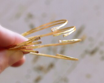 Thin Gold Cuff, Gold Bracelet, Dainty Bracelet, Open Cuff Bracelet, Silver or Gold Bangles, Gift For Her
