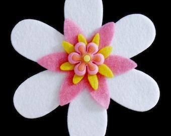 Interchangeable Large Funky Felt Flowers