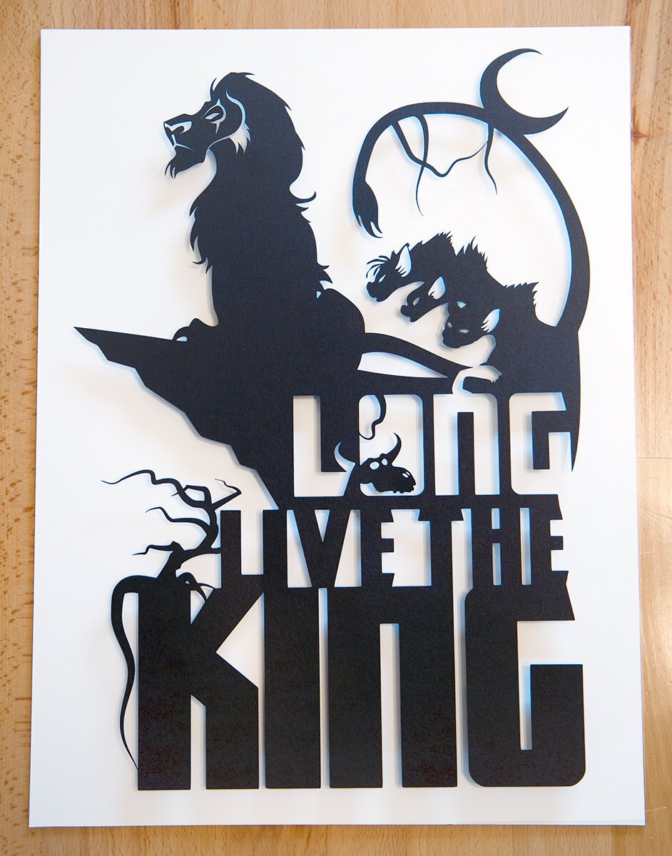 Download Lion King Scar Long Live The King // silhouette hand cut paper