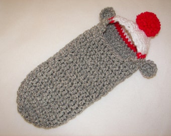 Cocoon, Hooded, Sock Monkey , Newborn, Halloween Costume, Photography Prop, Baby Gift