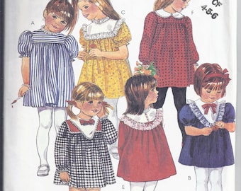 McCall's2635 Sewing Pattern from 1986. Easy Pattern Toddler Yoked Dress Breast 23-25. UNCUT