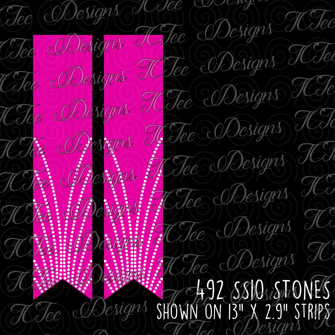 Rhinestone Cheer Bow Spray Template SVG Design Download