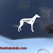 Greyhound Silhouette Vinyl Sticker - personalized Car Decal