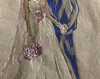 Custom wedding gown sketch one of a kind !!!!!!!!!!!!!!!!!!!!!!!!!!!!!!!