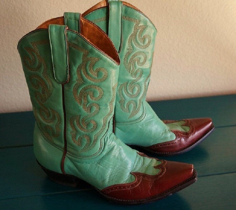 orange ankle booties