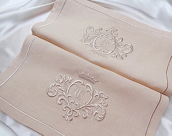 Machine Embroidery Design Gold Monogram Blank - 3D - 2 sizes