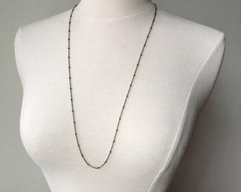 Simple layering necklace // long chain necklace // dainty necklace // dainty necklace chain // simple necklace // vintage inspired jewelry