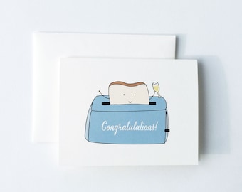 Congratulations Card, Toast to you card, Toast Card, Congrats Card, Toast Toasting Card