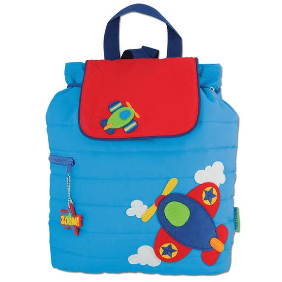 Toddler Stephen Joseph Quilted Airplane Backpack, Children's Aiplane Backpack, Kids Backpack, Back to School, FREE PERSONALIZATION
