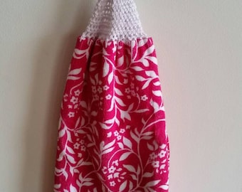 Pink Floral Hand Towel