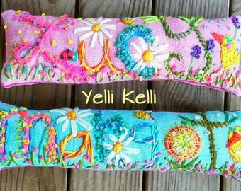 Personalized Kids Decor Embroidered Name Pillow Gift Idea Custom Made Up To FIVE Letters YelliKelli
