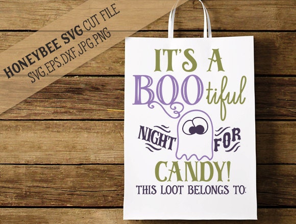 Download It's A Bootiful Night Loot bag svg Halloween svg Halloween